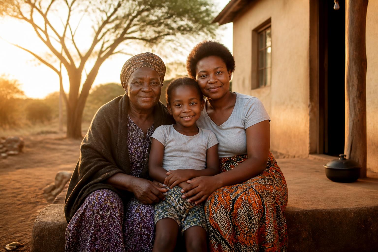 A South African family at home